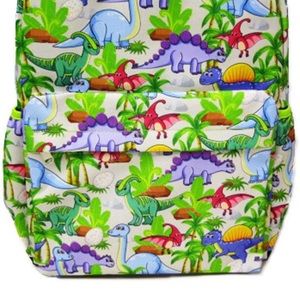 16 inch All Over Print Deluxe Backpack With Laptop Compartment (dinosaur)